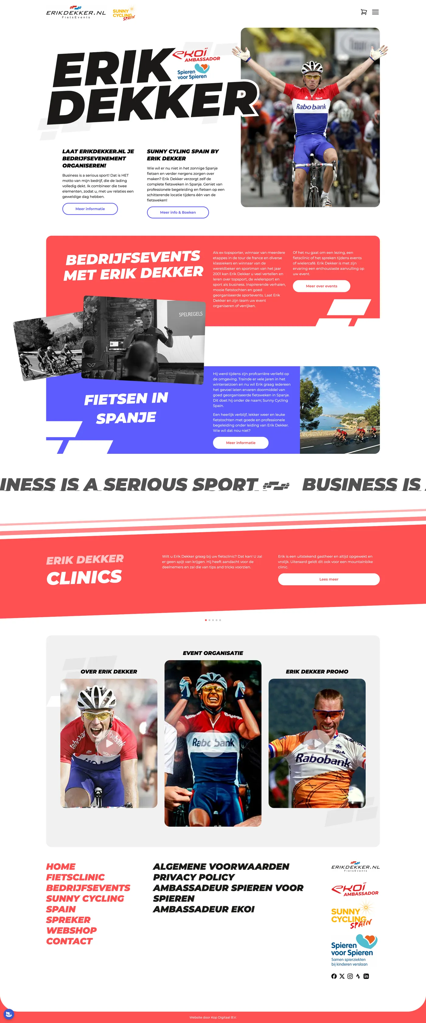 Case dubbele website voor Erik Dekker