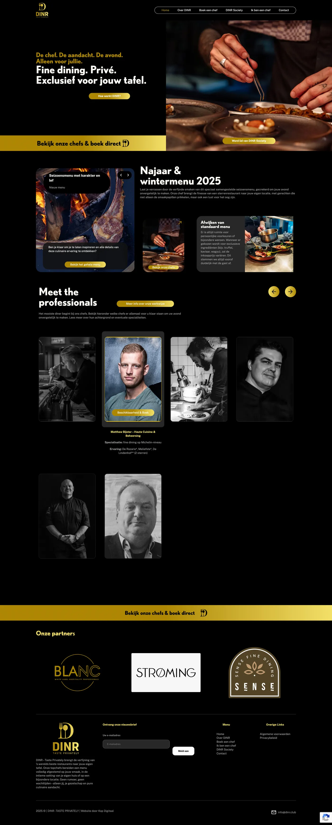 Case maatwerk website Dinr