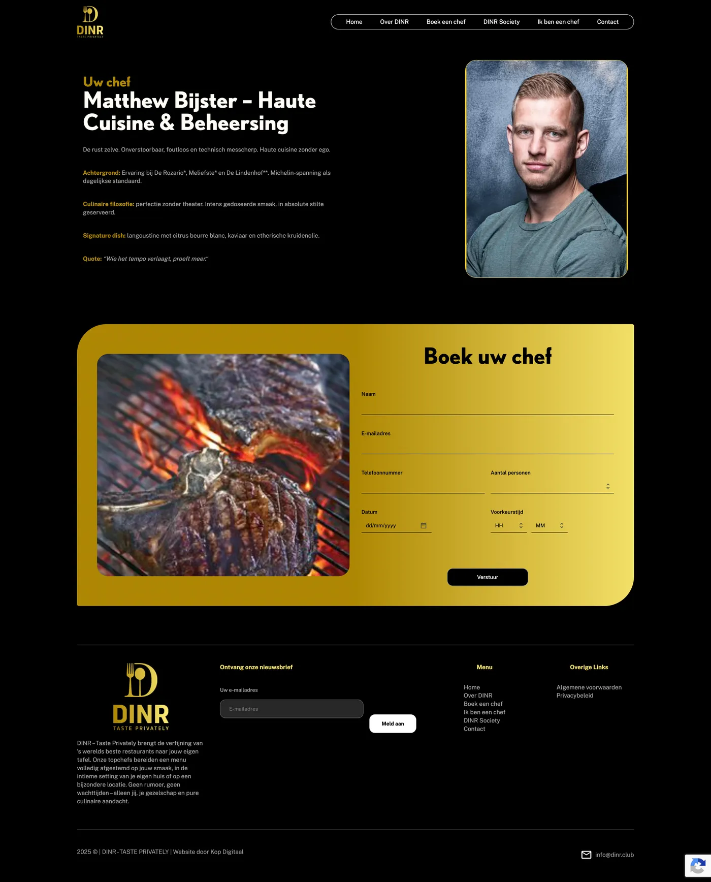 Case maatwerk website Dinr