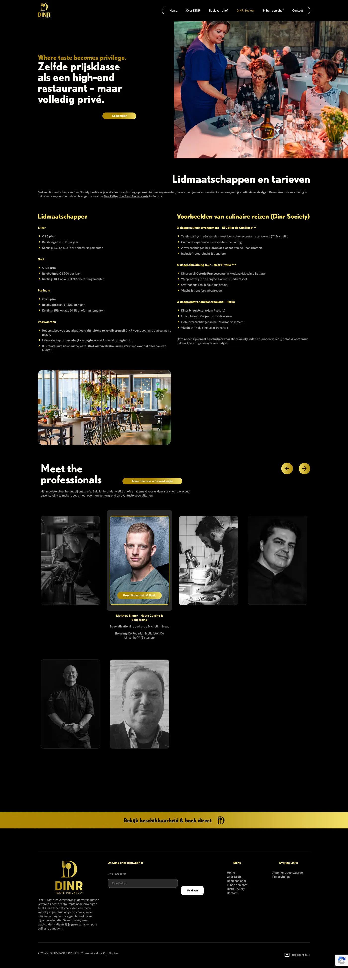 Case maatwerk website Dinr