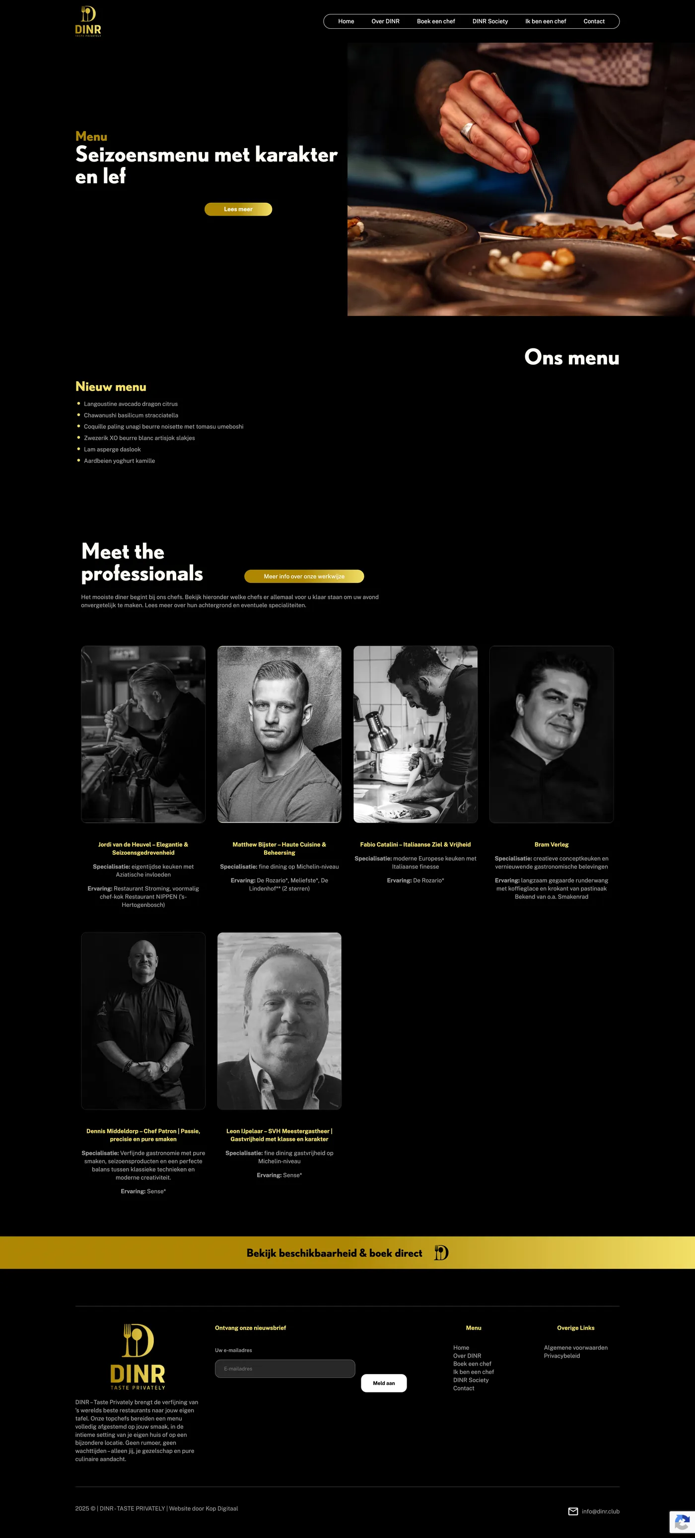 Case maatwerk website Dinr