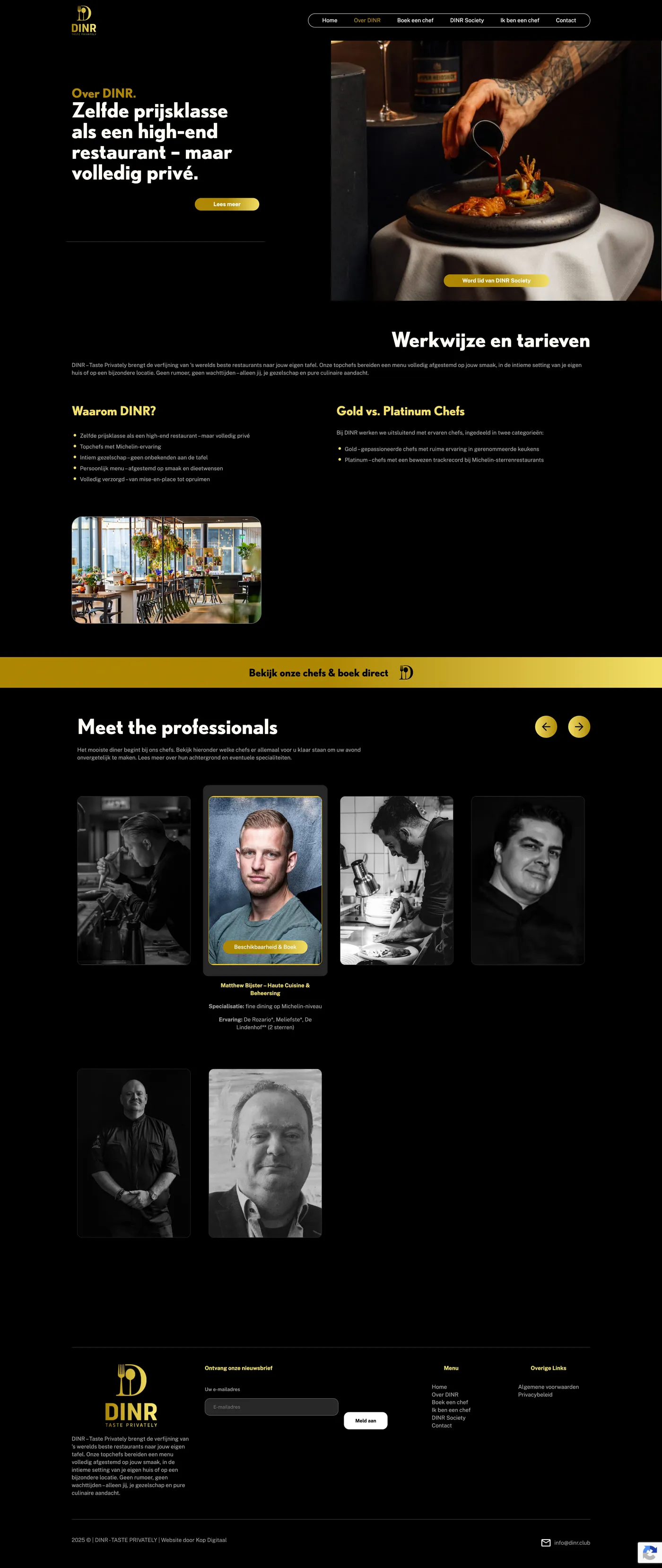 Case maatwerk website Dinr