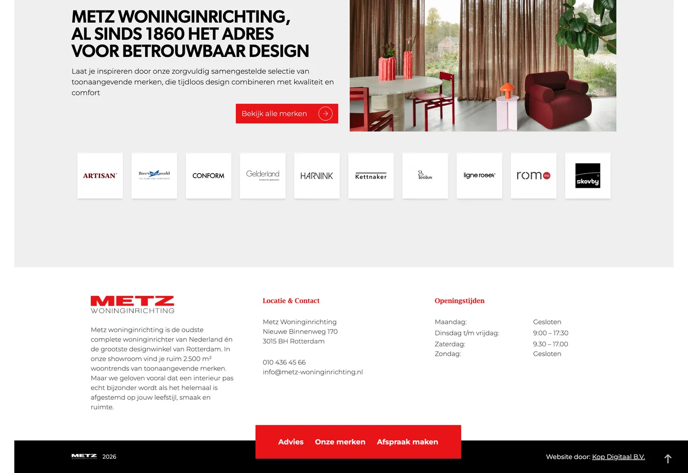 Case maatwerk website Metz