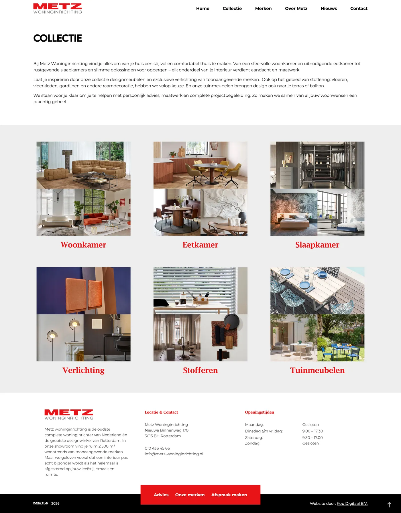 Case maatwerk website Metz