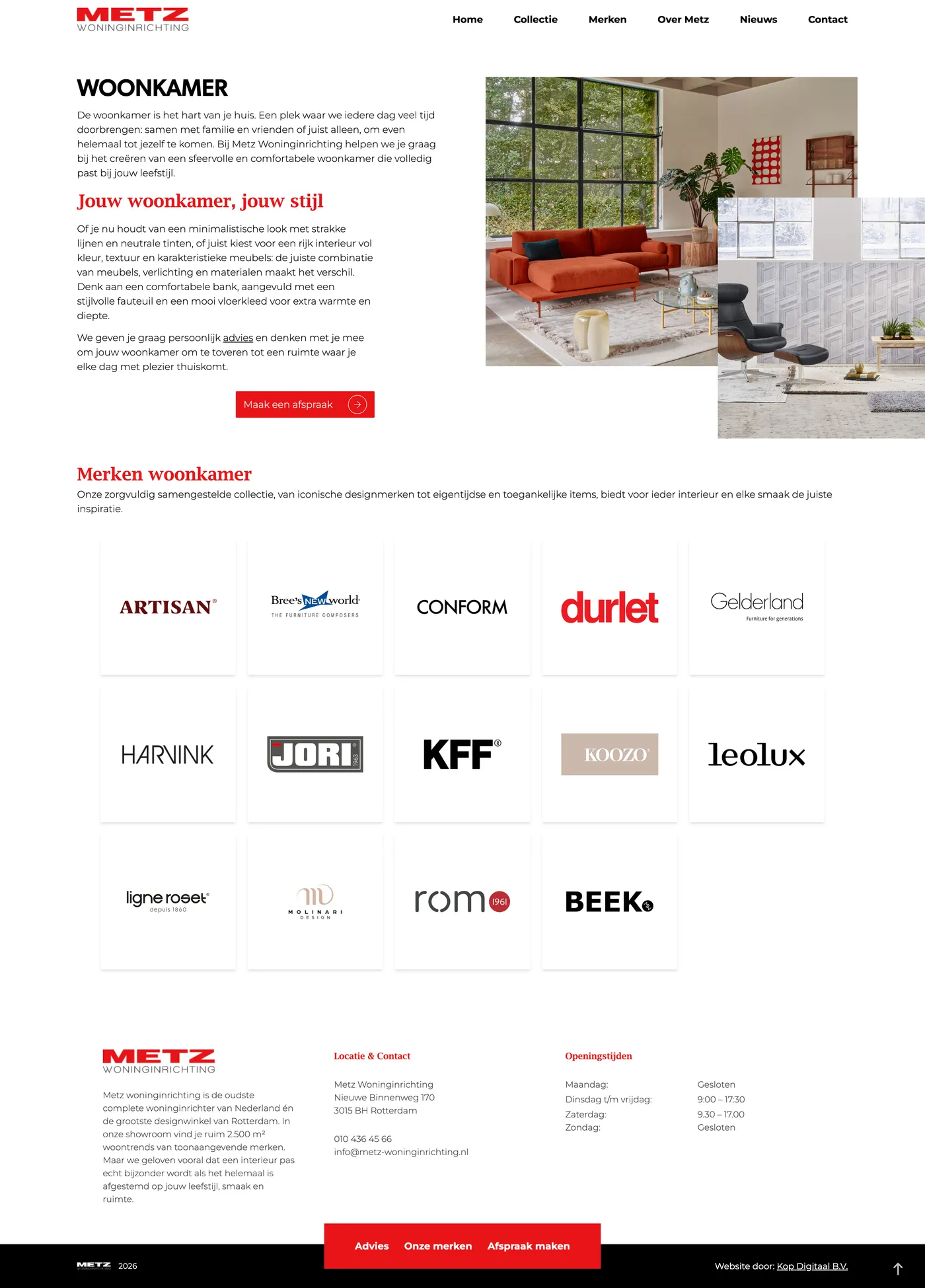 Case maatwerk website Metz