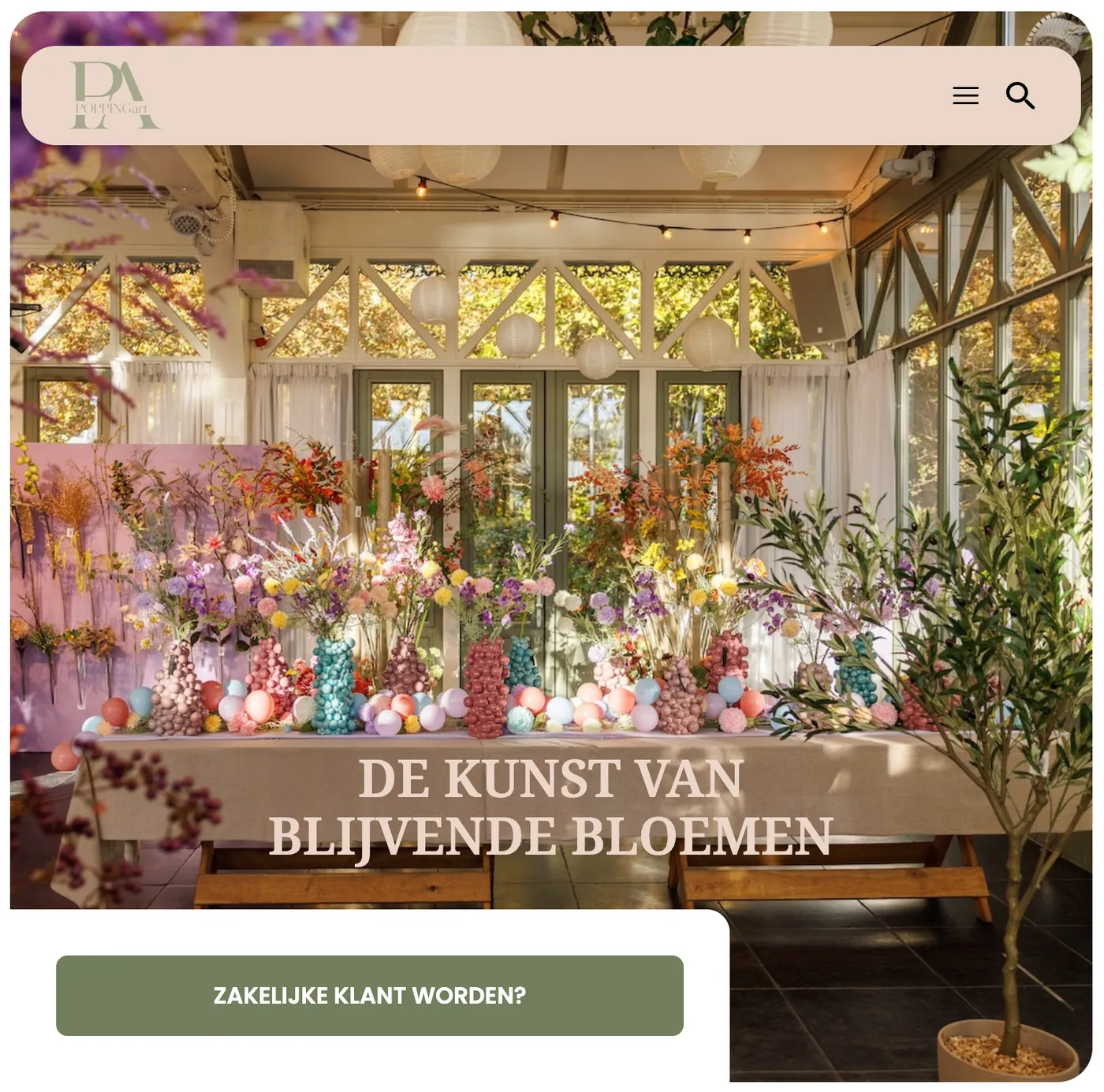 Case maatwerk website poppingart