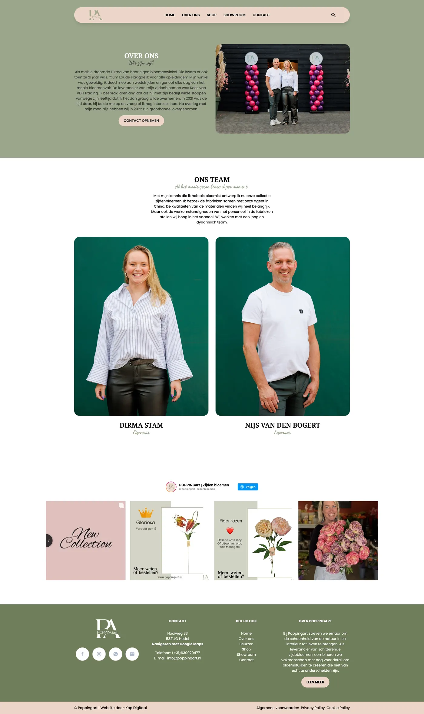 Case maatwerk website poppingart