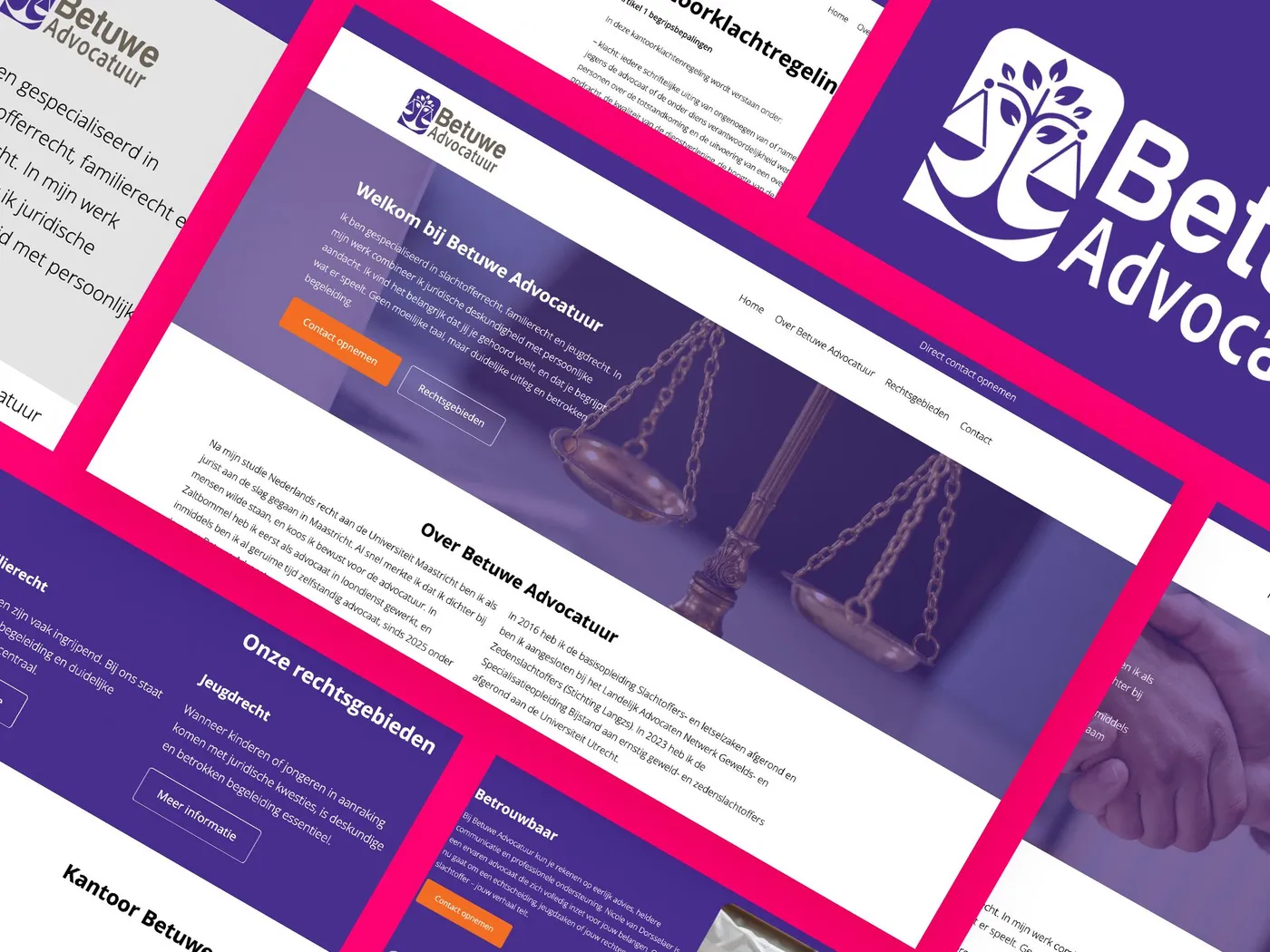 Case logo en website betuwe advocatuur