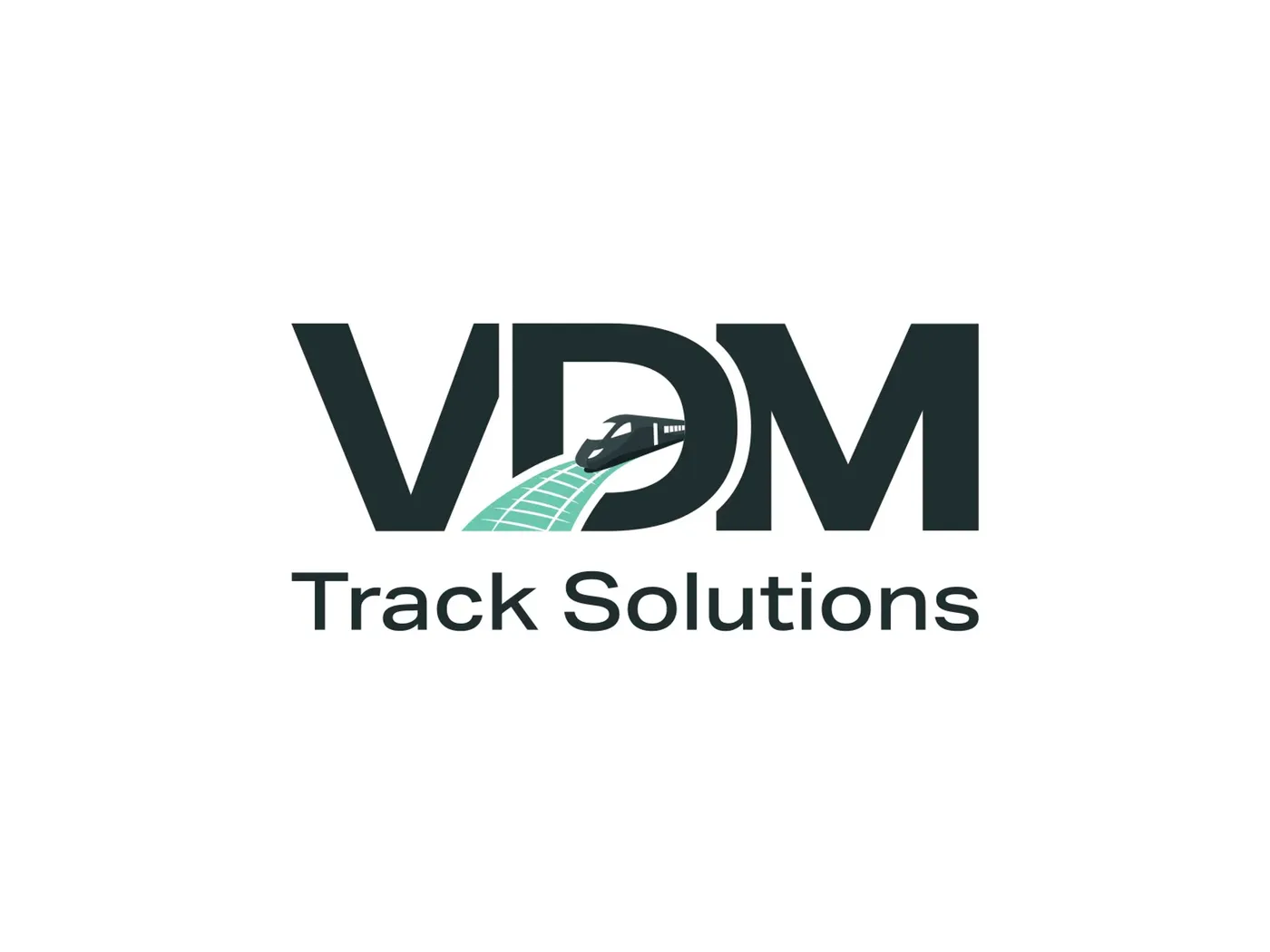 Logo van VDM Track Solutions, ontworpen door Pink Raven